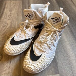 Men's Nike Force Savage Pro TD Football White/black-White Us Size:18 High Top
